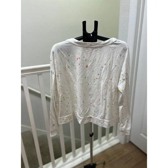 Lilly Pulitzer Sheridan Palm Tree Paint Splatter Crewneck Sweatshirt Top Size XL - Picture 4 of 12